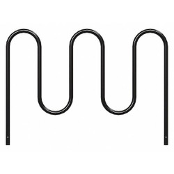 Madrax Bike Rack,Black Color,7 Cap.,64" W QS-WP36-7-IG-B