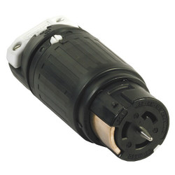 Hubbell Wiring Device-Kellems Lockng Plug,Strt;50 A;Blk; Wht,Nyl,4Blds CS8156C