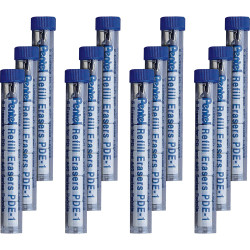 Pentel Mechanical Pencil Eraser Refills - White - 5/Tube - 12 / Box