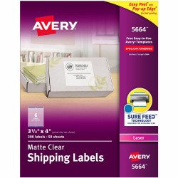 Avery Easy Peel Shipping Label 5664