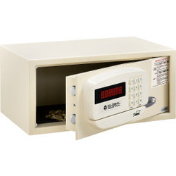 Global Industrial Personal Hotel Safe Electronic Lock w/Card Slot 15Wx10Dx7H Key