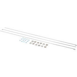Nexel 72""L Rods & Clips For Wire Shelving Units Chrome (Set of 3)
