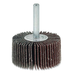 Wolverine® Mounted Flap Wheel, Unthreaded, 1/4 in dia Stem x 2 in dia x 1 in W, 40 Grit, 25000 RPM