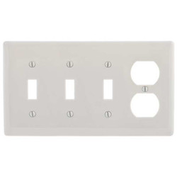Hubbell Wiring Device-Kellems Toggle/Duplex Receptacle Wall Plate P38LA