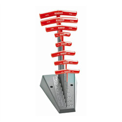 Bondhus Ball End T-Handle Set W/ Stand,8PCS BND13189