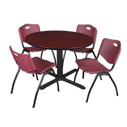 Cain Cain,48",Rnd Breakroom Table,4 M Chrs TB48RNDMH47BY