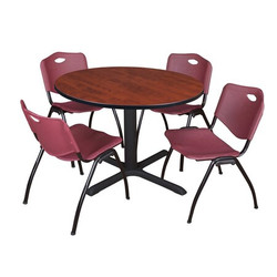 Cain Cain,48",Rnd Breakroom Table,4 M Chrs TB48RNDCH47BY