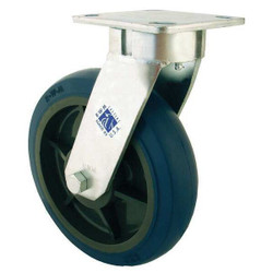 Rwm Plate Caster,Swivel,Rubber,10 1/8"H 65-SWB-0820-S