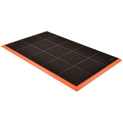 Notrax Drainage Mat,Black wOrngBrdr,3ft4"x5ft4" 549S4064OB