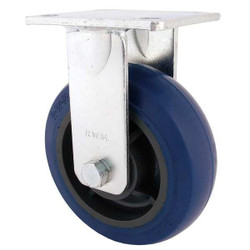 Rwm Plate Caster,Rigid,Rubber,10 1/8"H 65-SWB-0820-R