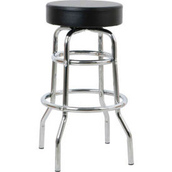 Interion Antimicrobial Bonded Leather Swivel Barstool 30""H Black