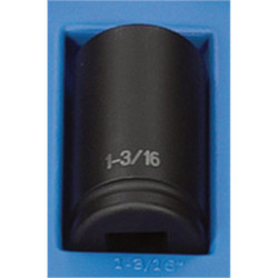 Grey Pneumatic Impact Socket,1-3/16",3/4"D,6pt. D 3038D