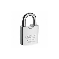 Abus Keyed Padlock, 63/64 in,Square,Silver 83/55 RK KD-300