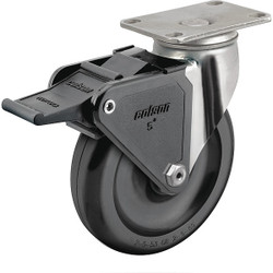 Colson Plate Caster,Swivel,Polyolefin,5 1/8"H 2.04456.544 BRK2