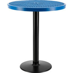 Global Industrial 36"" Round Outdoor Bar Height Table 42""H Blue