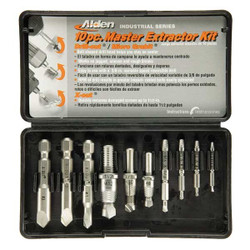 Alden Screw Extractor Set,10pc,HSS 1007P