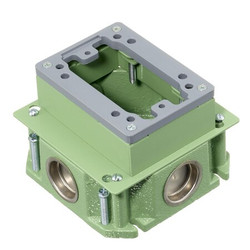 Hubbell Wiring Device-Kellems Floor Box,Cast Iron,Rectangular FB4133