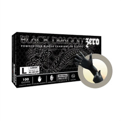 Ansell Blk Zero Nitrile Exam Gloves,BD1002NPF-M MFXBD1002NPF-M