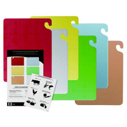 San Jamar Cutting Board Set,18x24 in,Assorted CB1824KCGR