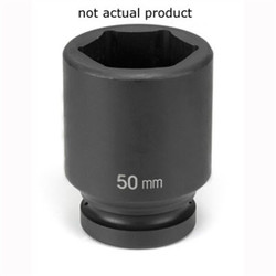 Grey Pneumatic Socket,24mm,1"D,Impact,6pt.,D,Blk 4024MD