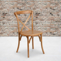 Flash Furniture HERCULES Series Oak Cross Back Chai,PK2 2-XU-X-OAK-GG