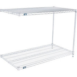 Nexel 2 Shelf Stainless Steel Wire Shelving Unit Add On 36""W x 24""D x 34""H