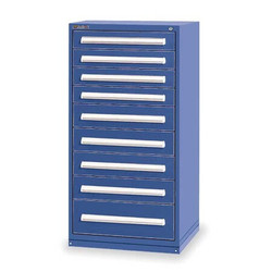 Vidmar ModDrwrCab,59"x30"x28",Dark Blue,9Drwr SCU3144A-FTKADB