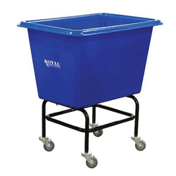 Royal Basket Trucks Elevated Poly Truck,8 Bushel,600 lb,Blue G08-BLX-EPA-3UNN