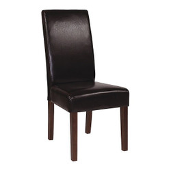 Flash Furniture Parsons Chair,Brown Leather QY-A37-9061-BRNL-GG