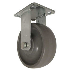 Rwm Plate Caster,Rigid,Elastomer,7 1/2"H 65-GTB-0620-R
