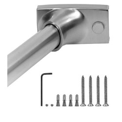 Wingits Curved Shower Rod,SS,60 in L,Satin,PK6 WOCONSN5NC