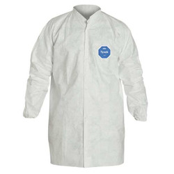 Dupont Lab Coat,4XL,White,Tyvek(R) 400,PK30 TY216SWH4X003000