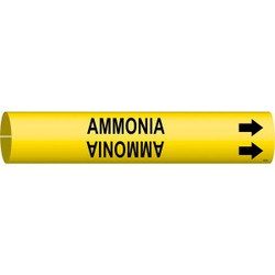 Brady Pipe Marker,Ammonia,13/16 in H,4/5 in W 4005-A