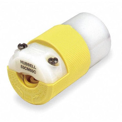 Hubbell Wiring Device-Kellems Strt Bld Cnnctr,Yllw,2P3W,Elstmr,5-15R HBL52CM69C
