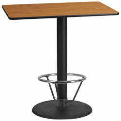 Natural Laminate Table,RD Base,24"X42"