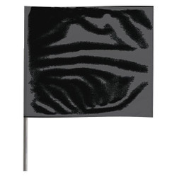 Manufacturer Varies Marking Flag, 36", Black,PVC,PK100 2336BK-200