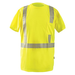 Occunomix Short Sleeve T-Shirt,XL,ANSI Class 2 LUX-TSSP2B-YXL