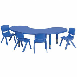 Activity Table Set,Half Moon,Blu,35"x65"
