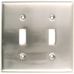 Rusticware Double Toggle Switch Plate Satin Nickel 785SN