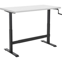 Global Industrial Hand-Crank Adjustable Height Workbench Laminate Safety Edge 48