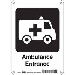 Condor Safety Sign,10 in x 7 in,Aluminum 453M09
