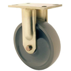 Rwm Plate Caster,Rigid,Elastomer,10 1/8"H 68-GTB-0820-R