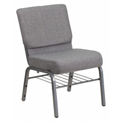 Flash Furniture Fabric Church Chair,Gray XU-CH0221-GY-SV-BAS-GG