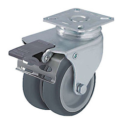 Manufacturer Varies Plate Caster,Swivel,Rubber,4"H LDA-TPA 75G-FI