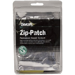 Devcon Zip Patch Brown Epoxy Adhesive - Brown - 4 x 9 in Patch - Shore Hardness 70 Shore D, Tensile Strength 10000 psi