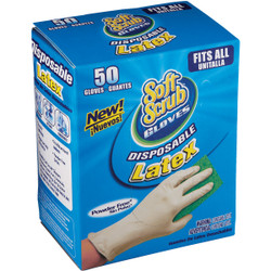 Soft Scrub 1 Size Fits All Latex Disposable Glove (50-Pack) 11350-16