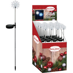 Solaris 33 In. LED Solar Snowflake Holiday Garden Stake SLC131 Pack of 16