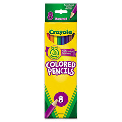 Crayola® PENCIL,COLOR,8/ST,AST 684008