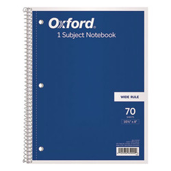 Oxford™ NOTEBOOK,1SUB,WIDE RL,WH 65000