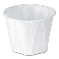 SOLO® Paper Portion Cups, 1 oz, White, 250/Bag, 20 Bags/Carton 100-2050